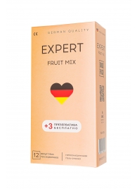 Ароматизированные презервативы EXPERT Fruit Mix - 12 шт.(+3 в подарок) - Expert - купить с доставкой в Новомосковске
