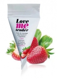 Съедобное согревающее массажное масло Love Me Tender Strawberry с ароматом клубники - 10 мл. - Love to Love - купить с доставкой в Новомосковске