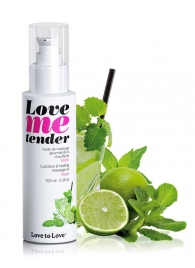 Съедобное согревающее массажное масло Love Me Tender Mojito с ароматом мохито - 100 мл. - Love to Love - купить с доставкой в Новомосковске
