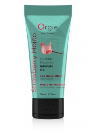 Съедобный интимный гель Orgie Lube Tube Cocktail Strawberry Mojito - 50 мл. - ORGIE - купить с доставкой в Новомосковске