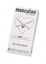 Ультрапрочные презервативы Masculan Ultra Safe Black - 10 шт. - Masculan - купить с доставкой в Новомосковске