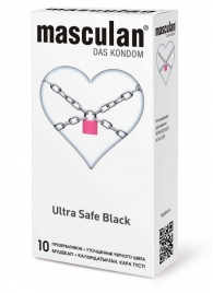 Ультрапрочные презервативы Masculan Ultra Safe Black - 10 шт. - Masculan - купить с доставкой в Новомосковске