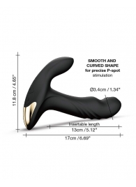 Черный вибромассажер простаты Multi P-Joy с 3 моторами - Dorcel - в Новомосковске купить с доставкой