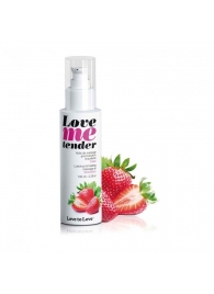 Съедобное согревающее массажное масло Love Me Tender Strawberry с ароматом клубники - 100 мл. - Love to Love - купить с доставкой в Новомосковске