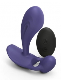 Темно-синий вибромассажер Witty P G Vibrator with Remote Control - Love to Love - в Новомосковске купить с доставкой