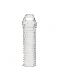 Текстурированная насадка на пенис Clear Textured Penis Enhancing Sleeve Extension - 16,5 см. - BlueLine - в Новомосковске купить с доставкой