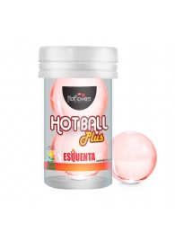 Лубрикант на масляной основе Hot Ball Plus с разогревающим эффектом (2 шарика по 3 гр.) - HotFlowers - купить с доставкой в Новомосковске