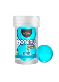 Лубрикант на масляной основе Hot Ball Plus с охлаждающим эффектом (2 шарика по 3 гр.) - HotFlowers - купить с доставкой в Новомосковске