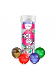 Ароматизированный лубрикант Hot Ball Mix на масляной основе (4 шарика по 3 гр.) - HotFlowers - купить с доставкой в Новомосковске