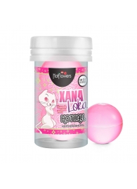 Лубрикант на силиконовой основе с эффектом вибрации Xana Loka Hot Ball (2 шарика по 3 гр.) - HotFlowers - купить с доставкой в Новомосковске