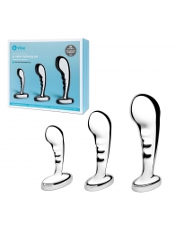 Набор из 3 стальных стимуляторов простаты Stainless Steel P-spot Training Set - b-Vibe - в Новомосковске купить с доставкой