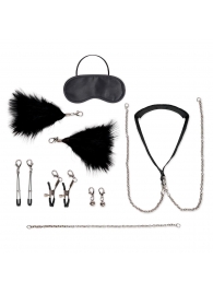 Большой эротический набор из 12 предметов Interchangeable Collar   Nipple Clips Set - Lux Fetish - купить с доставкой в Новомосковске
