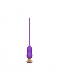 Фиолетовый тонкий стимулятор Nipple Vibrator - 23 см. - I-MOON - купить с доставкой в Новомосковске