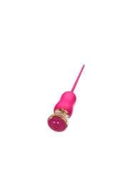 Розовый тонкий стимулятор Nipple Vibrator - 23 см. - I-MOON - купить с доставкой в Новомосковске