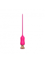 Розовый тонкий стимулятор Nipple Vibrator - 23 см. - I-MOON - купить с доставкой в Новомосковске