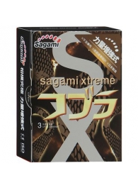 Суженные к основанию презервативы Sagami Xtreme COBRA - 3 шт. - Sagami - купить с доставкой в Новомосковске