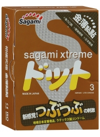 Презервативы Sagami Xtreme FEEL UP с точечной текстурой и линиями прилегания - 3 шт. - Sagami - купить с доставкой в Новомосковске