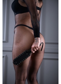Кожаная шлепалка Sex Game с заклепками - 33 см. - БДСМ Арсенал - купить с доставкой в Новомосковске