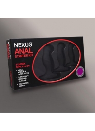 Набор из 3 массажеров простаты чёрного цвета NEXUS ANAL STARTER KIT - Nexus Range - в Новомосковске купить с доставкой