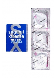 Розовые презервативы Sagami Xtreme FEEL FIT 3D - 3 шт. - Sagami - купить с доставкой в Новомосковске