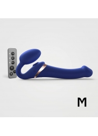 Синий безремневой страпон Multi Orgasm Size M с клиторальной стимуляцией - Strap-on-me - купить с доставкой в Новомосковске