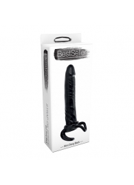 Чёрная насадка-фаллос для двойного проникновения INFLATABLE DILDO SLIM DONG  - 13,5 см. - Toyz4lovers - в Новомосковске купить с доставкой