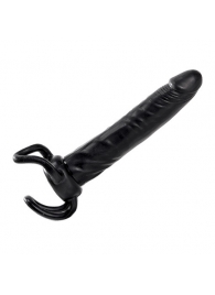 Чёрная насадка-фаллос для двойного проникновения INFLATABLE DILDO SLIM DONG  - 13,5 см. - Toyz4lovers - в Новомосковске купить с доставкой