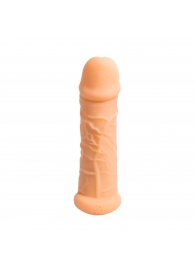 Телесный фаллоудлинитель Extra Size Bubbles - 15,5 см. - Lola Games - в Новомосковске купить с доставкой