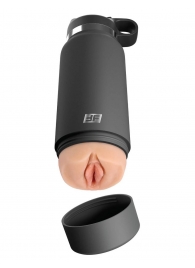 Серый мастурбатор в виде бутылки F*ck Flask - Pipedream - в Новомосковске купить с доставкой