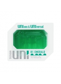 Зеленый мастурбатор-стимулятор Tenga Uni Emerald - Tenga - в Новомосковске купить с доставкой