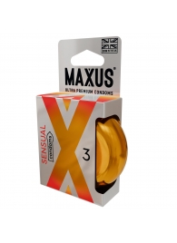 Презервативы анатомической формы Maxus Sensual - 3 шт. - Maxus - купить с доставкой в Новомосковске