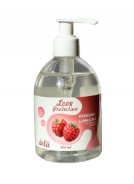 Лубрикант на водной основе Love Protection Raspberry с ароматом малины - 300 мл. - Lola Games - купить с доставкой в Новомосковске