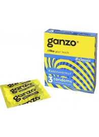 Классические презервативы с обильной смазкой Ganzo Classic - 3 шт. - Ganzo - купить с доставкой в Новомосковске