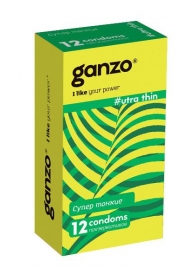 Ультратонкие презервативы Ganzo Ultra thin - 12 шт. - Ganzo - купить с доставкой в Новомосковске