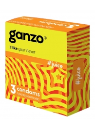 Ароматизированные презервативы Ganzo Juice - 3 шт. - Ganzo - купить с доставкой в Новомосковске