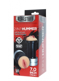 Двусторонний мастурбатор REALSTUFF 2 IN 1 HUMMER MOUTH   VAGINA - ротик и вагина - Dream Toys - в Новомосковске купить с доставкой