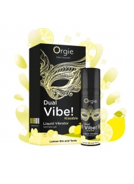 Съедобный жидкий вибратор Dual Vibe! со вкусом лимонного джина с тоником - 15 мл. - ORGIE - купить с доставкой в Новомосковске