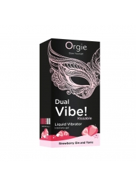 Съедобный жидкий вибратор Dual Vibe! со вкусом клубничного джина с тоником - 15 мл. - ORGIE - купить с доставкой в Новомосковске