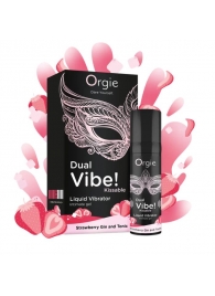 Съедобный жидкий вибратор Dual Vibe! со вкусом клубничного джина с тоником - 15 мл. - ORGIE - купить с доставкой в Новомосковске