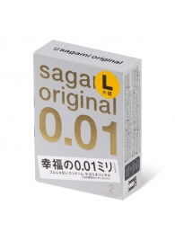 Презервативы Sagami Original 0.01 L-size увеличенного размера - 2 шт. - Sagami - купить с доставкой в Новомосковске