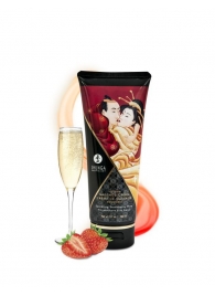 Массажный крем для тела с ароматом клубники и шампанского Sparkling Strawberry Wine - 200 мл. - Shunga - купить с доставкой в Новомосковске
