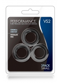 Набор из 3 черных эрекционных колец Black Small Penis Rings - Blush Novelties - в Новомосковске купить с доставкой