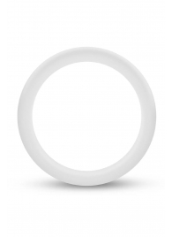 Белое люминесцентное эрекционное кольцо Silicone Glo Cock Ring - Blush Novelties - в Новомосковске купить с доставкой