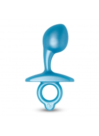 Голубая анальная пробка для массажа простаты Bulb Silicone Prostate Plug - 10,7 см. - b-Vibe - в Новомосковске купить с доставкой