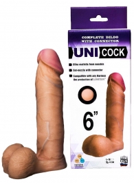 Насадка для страпона фаллической формы UNICOCK 6  - 18 см. - LOVETOY (А-Полимер) - купить с доставкой в Новомосковске