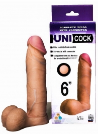 Насадка для страпона фаллической формы UNICOCK 6  - 18 см. - LOVETOY (А-Полимер) - купить с доставкой в Новомосковске