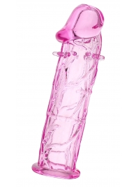 Розовая насадка фаллической формы - 12,5 см. - A-toys - в Новомосковске купить с доставкой