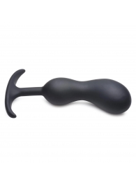 Черный массажер простаты с утяжелителями Premium Silicone Weighted Prostate Plug Large - 18,8 см. - XR Brands - в Новомосковске купить с доставкой