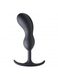 Черный массажер простаты с утяжелителями Premium Silicone Weighted Prostate Plug Large - 18,8 см. - XR Brands - в Новомосковске купить с доставкой
