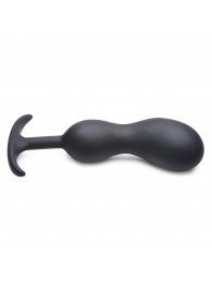 Черный массажер простаты с утяжелителями Premium Silicone Weighted Prostate Plug XL - 20,8 см. - XR Brands - в Новомосковске купить с доставкой